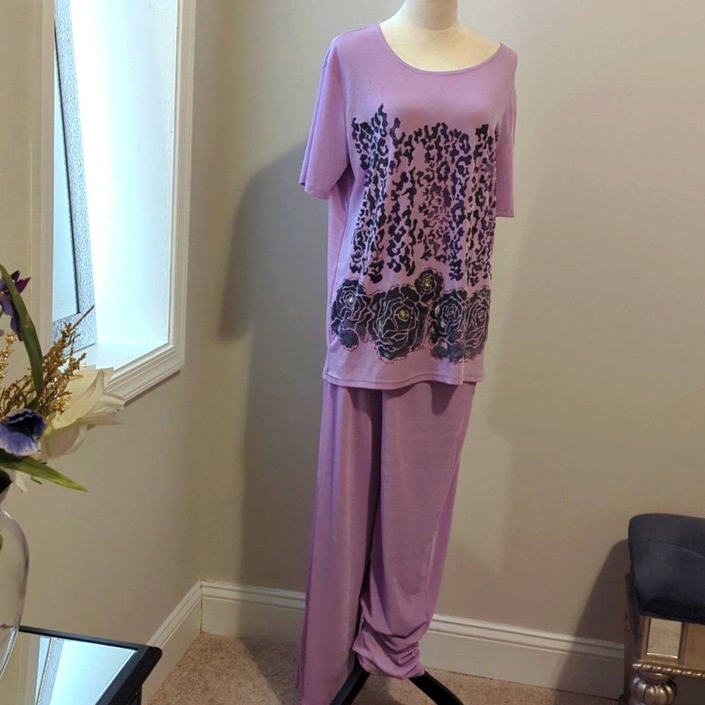 Lavender 2 piece pants set